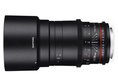 Samyang 135mm F2 ED UMC, per videoripresa con le fotocamere, reflex e mirrorless